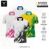 Áo thể thao Pickleball Adizen VP-08 Trắng họa tiết nổi bật