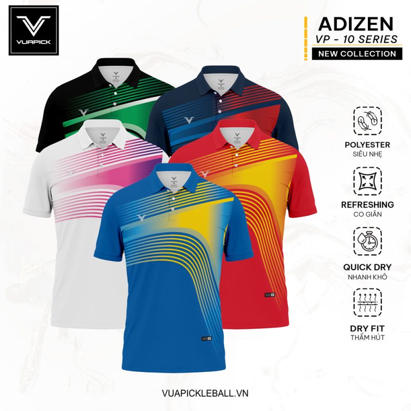 Áo Pickleball VUAPICK 10 – Xanh Dương Năng Động, Cảm Hứng Thể Thao