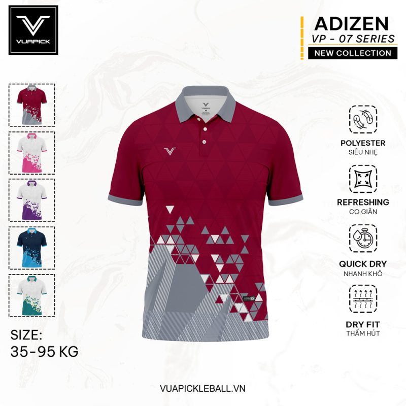 Áo Polo Pickleball VUAPICK-07 Đỏ Đô